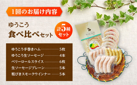 【全3回定期便】長崎伝統柑橘【ゆうこう】食べ比べセット ソーセージ ハム ウインナー Gris Hause NAGASE / 五島市[PGF010]