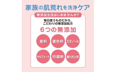 肌荒れを防ぐ薬用無添加　泡ボディソープ　詰替セット　4個入　＜無添加生活シリーズ＞｜無香料 無着色 パラベンフリー