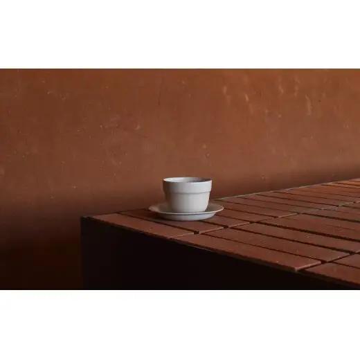 1616/ CMA Tea Cup & Soft Flat 120 Earth Grey 各2セット【1616/arita japan】有田焼 セシリエ・マンツ 北欧 デンマーク食器 器 うつわ ティ