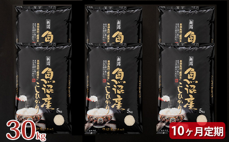 定期便【魚沼「厳選」コシヒカリ】旨い飯におかずはいらない 30kg 全10回
