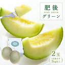【ふるさと納税】メロン「 肥後グリーン 」2玉 果物 フルーツ 熊本県産