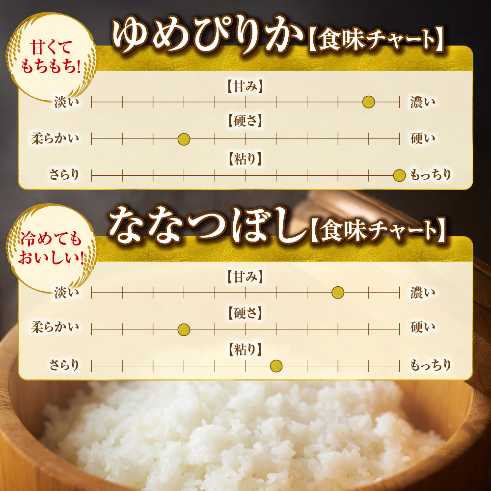 【定期便】【令和8年度産米】ゆめぴりか 5kg＋ななつぼし 5kg 9回｜ 精米 お米 北海道 石狩市