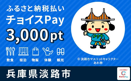 
淡路市チョイスPay 3,000pt（1pt＝1円）【会員限定のお礼の品】
