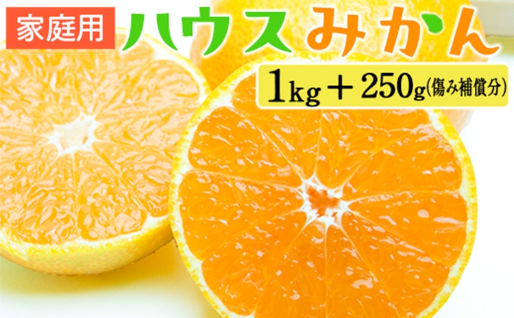 家庭用 ハウスみかん1kg+250g（傷み補償分）