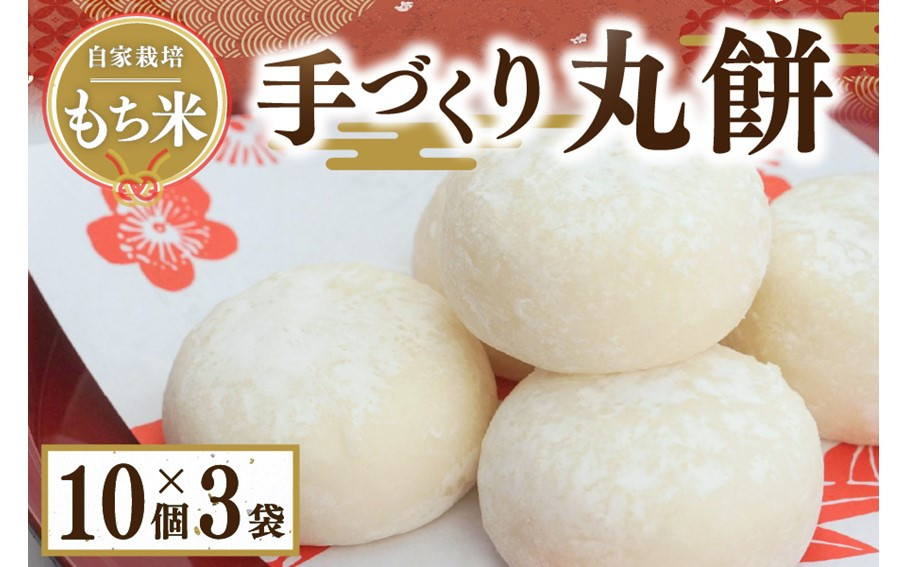 
            作りたての美味しさを真空パックでお届け！こだわりの自家栽培もち米で作る丸餅10個×3袋（30個） 丸餅 30個 真空パック 餅 もち 自家栽培 もち米 小分け 10個 3袋 熊本 阿蘇 南小国町 送料無料
          