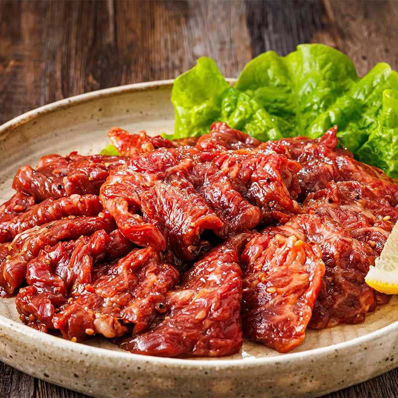 【定期便 5ヶ月連続】国産 味付け 牛カルビ 200g×5パック 合計1kg | 大容量 小分け 焼肉 冷凍 焼き肉用 キャンプ BBQ おすすめ 人気 北海道 釧路町 釧路超 特産品 br04_イメ