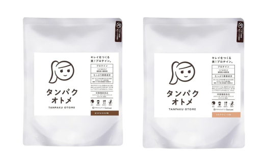 プロテイン タンパクオトメ 2袋 まろやかカカオ × さわやかピーチ | プロテイン ソイプロテイン ホエイプロテイン 女性 プロテイン 美容 プロテイン プロテインシェイカー プロテイン サプリメント タマチャンショップ 大分県 中津市