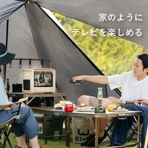 ポータブル電源バッテリー【防水防塵／10.1インチテレビ.ラジオ搭載】キャプテンスタッグ CS Portable Battery 500 TV ベージュ 神奈川県相模原市 ダイニチ電子 地球環境再生協