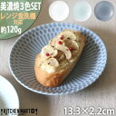 【ふるさと納税】【3色SET】美濃焼 さざなみ 13丸皿 小皿 13.3×2.2cm【1440503】