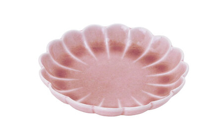 【瀬戸焼】削ぎ菊型取皿 貫入ローズピンク 2枚セット 【ヤマハツクリタ株式会社】 / 食器 和食器 丸皿 / 瀬戸市[BBDV011]