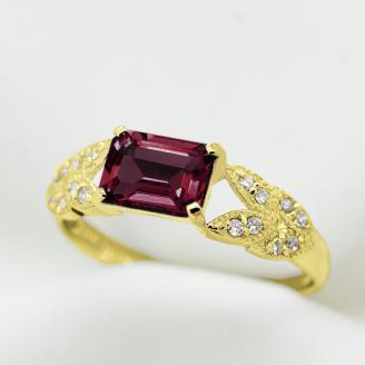 ガーネット リング 1.0ct K10WG （14421）