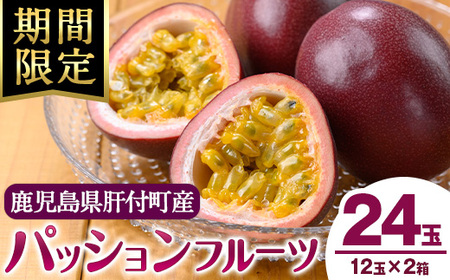 【A68002】＜先行予約受付中！5月下旬より準備が整い次第順次発送＞《期間限定》鹿児島県産 パッションフルーツ (約2.2kg・12玉入り2箱) 鹿児島 国産 トロピカルフルーツ 南国フルーツ 果実 果肉 果物 ビタミン 農家直送 鹿児島 ギフト プレゼント【丸山果樹園】