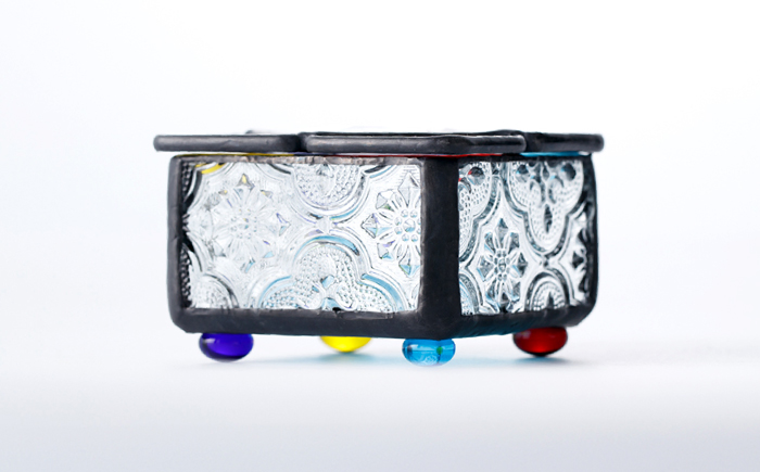 【数量限定】 ステンドグラス 宝石箱＜ステンドグラス無限工房＞ [CGQ001]