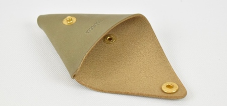 【minca】 栃木レザーの三角コインケース小 小銭入れ コンパクト 小さめ/Coin purse 01/オリーブ　469