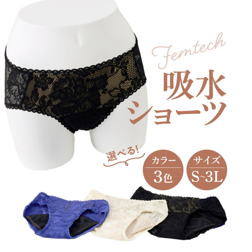 【ふるさと納税】【フェムテック】吸水ショーツ レース Kwom コム 名和株式会社 4層構造 抗菌 消臭 吸水量150ml 横漏れ防止 伸縮性 ブリリアントカラー 舞台衣装素材 QOL向上 レディース 送料無料 大阪市 大阪府