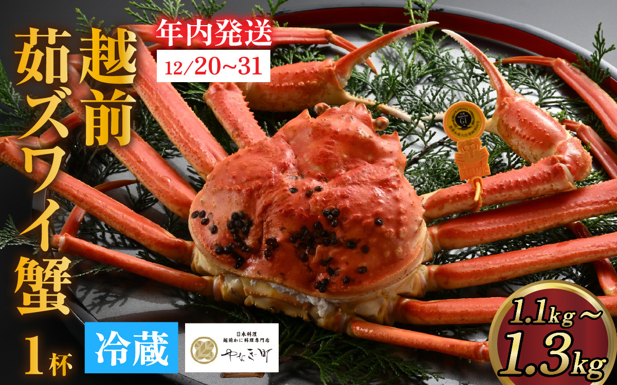 
            【先行予約】[捌き済選択可][到着日指定可]蟹好きにおすすめ！老舗カニ専門店の「越前ずわいがに」特大サイズ(1.1kg～1.3kg) ＜年内発送＞ [P-085029] / カニ かに かにボイル かにみそ 越前ガニ ズワイガニ ずわい蟹 ズワイガニ 姿 福井 国産 冷蔵 送料無料 越前ガニ ズワイガニ ずわい蟹 ズワイガニ
          