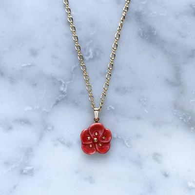 ふるさと納税 茅ヶ崎市 ArtOpus. ネックレス 梅 赤 湘南 茅ヶ崎市 陶磁器 アートギフト |  | 01