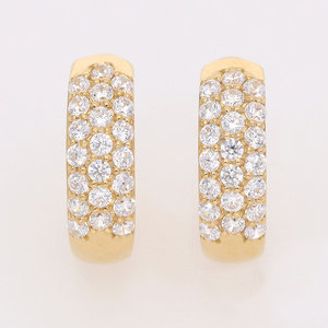 【ジュエリーの街、山梨県甲府市】ダイヤ0.70ct K18ピアリング　LE2908Y