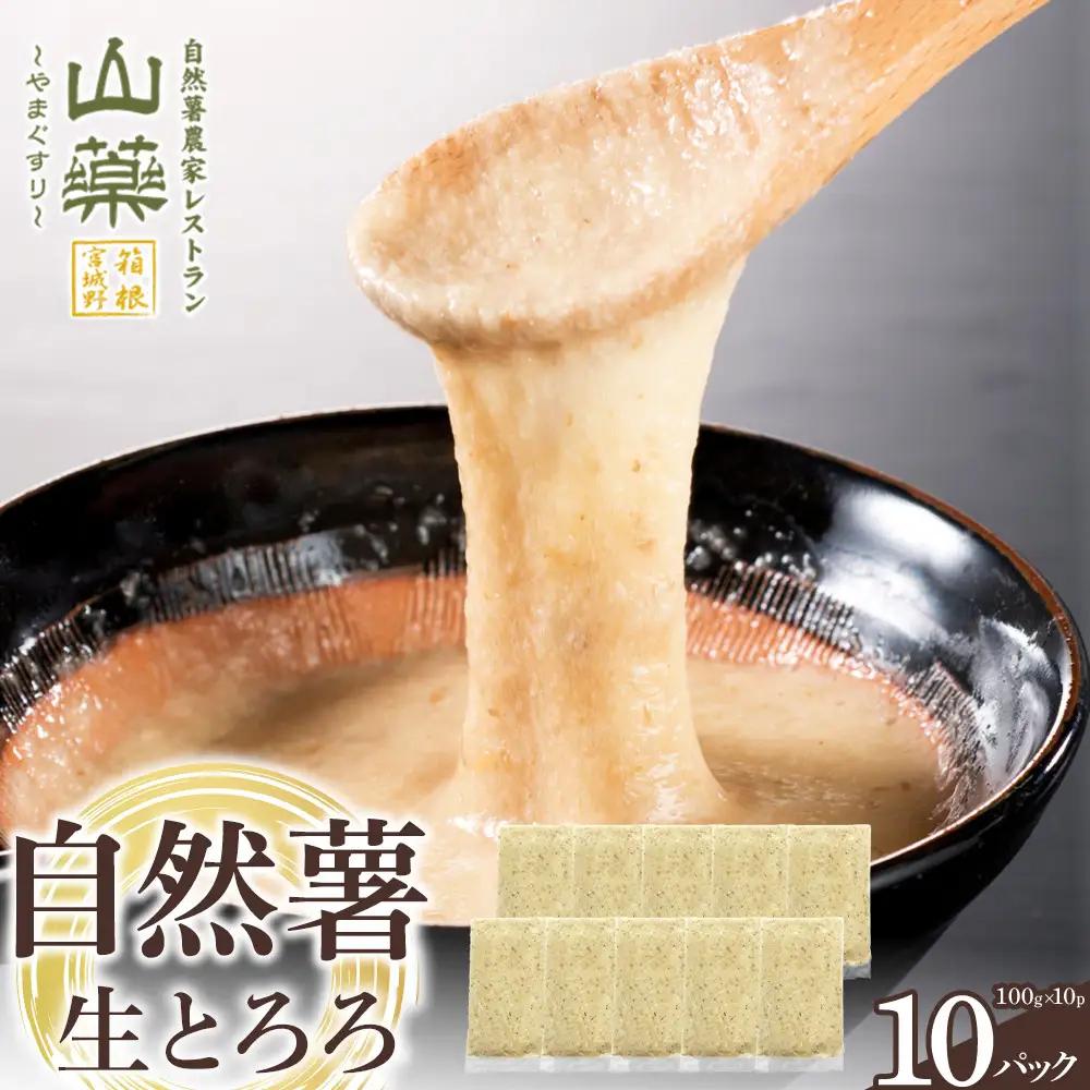 自然薯の味をお楽しみください。自然薯生とろろ100ｇ×10ｐセット【とろろ 極上とろろ 山芋 お家用 家庭用 国産 セット商品 自然薯 神奈川県 小田原市 とろろ】