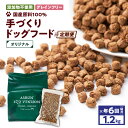 【ふるさと納税】 定期便 年6回 アスランエゾベニソン オリジナル 1.2kg 隔月 ドッグフード グレインフリー 無添加 添加物不使用 手作り 国産 日本産 国内産原料100％ 鹿 ペット 犬 定期 アスランファクトリー 北海道 苫小牧市 おすすめ ランキング プレゼント ギフト