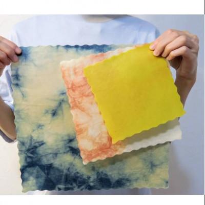 ふるさと納税 福崎町 藍染草木染めエコラップ S,M,L3枚組(A藍染セット) |  | 03