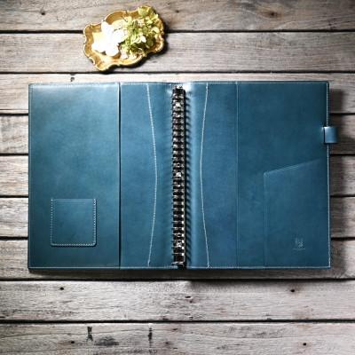 ふるさと納税 長浜市 本革B5サイズ26穴リングファイル 18.5mm【グレージュ(灰色)】 |  | 01