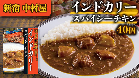 新宿 中村屋 インドカリー スパイシーチキン 40個 人気 洋食 レトルト 時短 カレー インドカレー スパイシーカレー 長期保存 災害用 保存食