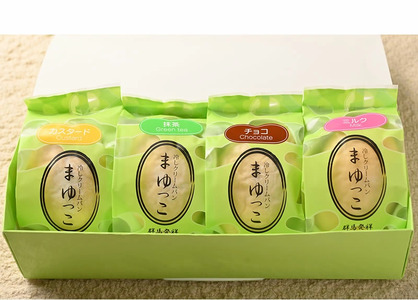 【冷凍】まゆの郷 群馬発祥 ひんやり、とろける　冷凍クリームパン　冷やしまゆっこ4個入り × 4セット（計16個）