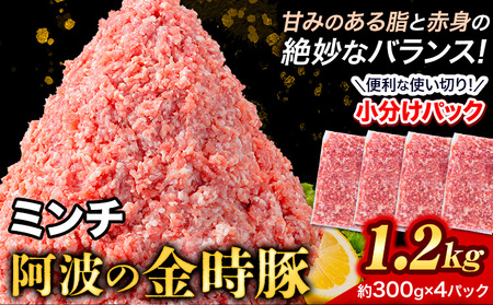 〈阿波の金時豚〉ミンチ 1.2kg お試しサイズ アグリガーデン 《30日以内に出荷予定(土日祝除く)》