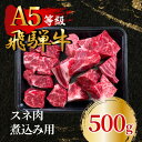 【ふるさと納税】飛騨牛5等級 スネ肉煮込み用500g　FTA281【配送不可地域：離島】【1578292】