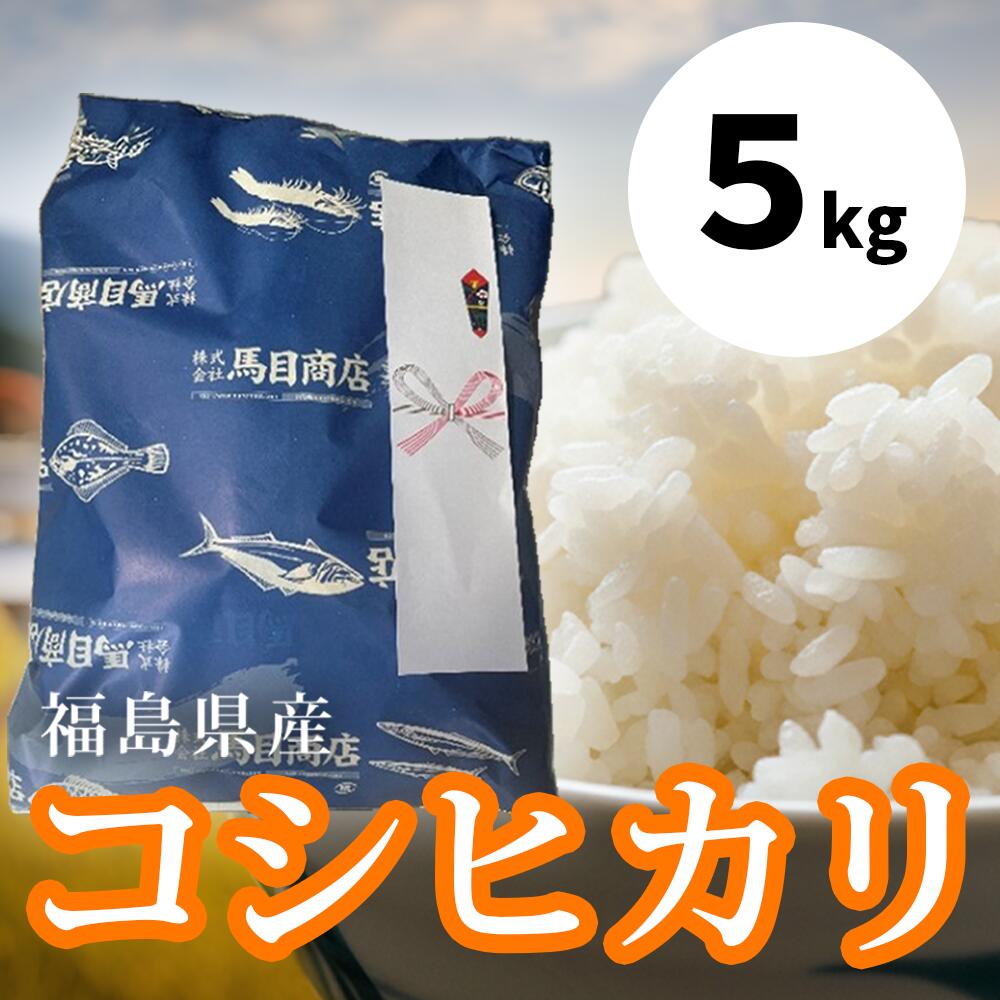【ふるさと納税】【令和7年産】福島県産コシヒカリ 5kg | 福島県産 コシヒカリ 新米 令和7年産 順次発送 白米 単一原料米 粒揃い 甘み もちもち ふっくら つややか ごはん ギフト 精米 | BF038