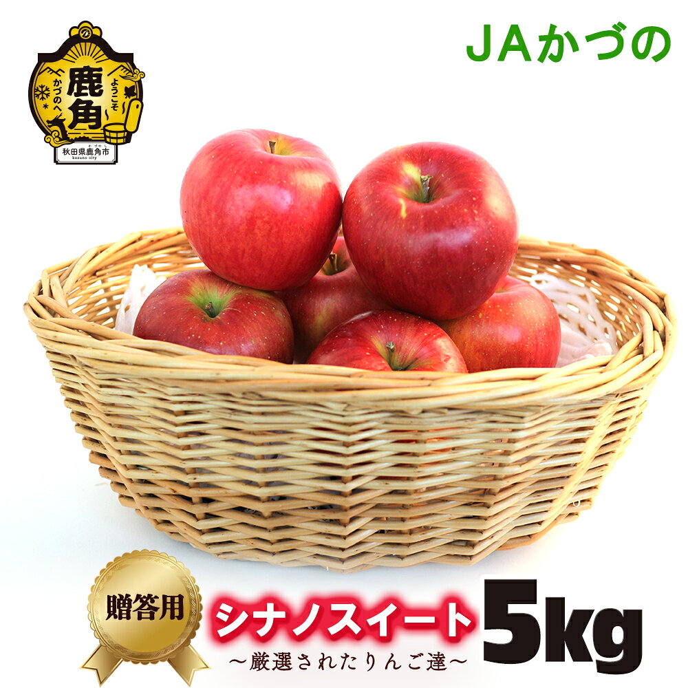 【ふるさと納税】《 先行予約 》JA りんご 贈答用 鹿角産 りんご シナノスイート 5kg 林檎 リンゴ 完熟 旬 県産りんご お中元 お歳暮 贈り物 お見舞い ギフト 秋田県 秋田 あきた 鹿角市 鹿角 送料無料 かづの農業協同組合【JAかづの】