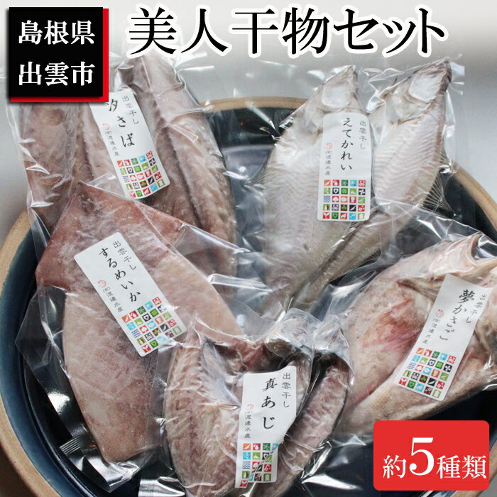 【ふるさと納税】季節の美人干物おまかせセット 冷凍 保存料無添加 旬 おすすめ 簡単 和食 魚 個包装 渡邊水産 島根県 出雲市
