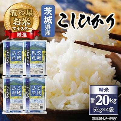 ふるさと納税 茨城町 【令和7年産】 こしひかり 20kg (5kg×4袋) 精米 茨城県産 お米 マイスター厳選