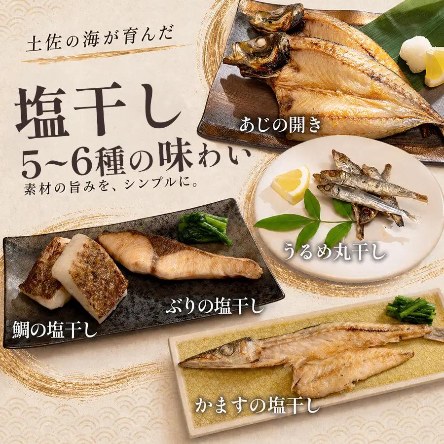 干物セット 5-6品 土佐の朝ごはん 干物 冷凍 個包装 焼き魚 ご飯のお供 5-6人前 母の日 父の日 ギフト 贈答 贈り物 御祝 内祝 お取り寄せ プレゼント お中元 お歳暮 旬 海産物 高知県 