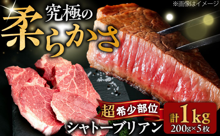 【希少部位！】博多和牛 シャトーブリアン 200g×5枚 （計1kg）吉富町/肉のくまもと屋 [BGBY045]