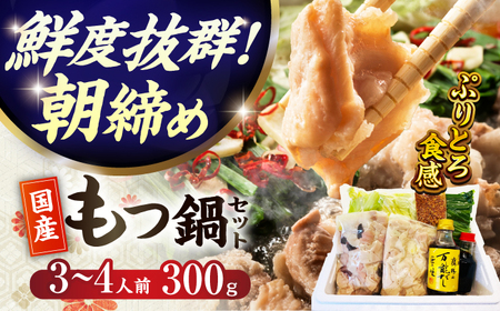 鷹勝 和風もつ鍋セット 3-4人前 300g [VAK015] 牛もつ鍋 モツ