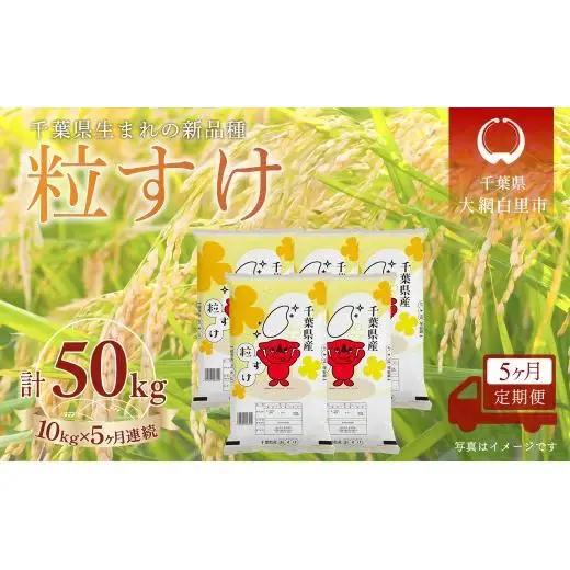 ＜5か月定期便＞ 千葉県産「粒すけ」精米 10kg×5か月連続 計50kg A088
