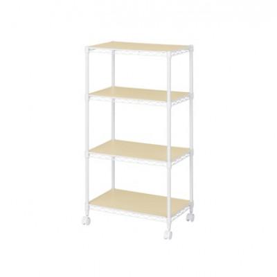 ふるさと納税 大河原町 カラーメタルラック ウッドボード付き CMM-55104B　白 アイリスオーヤマ[53753279] |  | 03