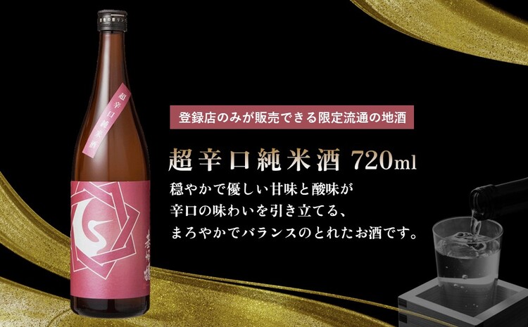 基峰鶴 超辛口純米酒と脊振湧水 720ml 各1本【日本酒 純米酒 地酒 酒 背振湧水 限定流通のお店 山田錦 限定 飲み比べ 辛口 超辛口 切れ味 贈り物 お祝い 登録店】	A2-J085012