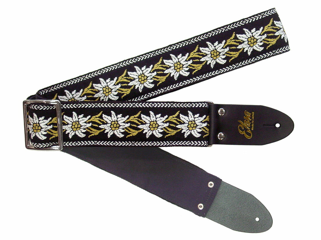 【ふるさと納税】【ギターストラップ】Elara Straps Spread Constanta Black(BK) 郡上市 レザー 真鍮バックル ウルトラスエード プロ仕様 エレキ アコギ ベース Ksound 小林楽器店