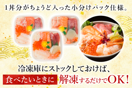 海鮮丼の具(6種盛り)×3セット A-10006
