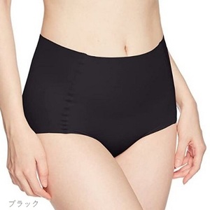 レディース【Smoon】深ばきショーツ1枚シームレス (06-38-BK-M)　Mサイズ・BK