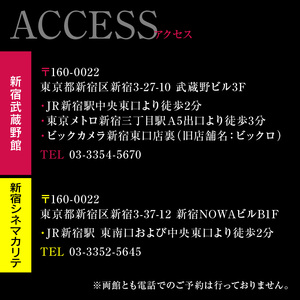映画鑑賞チケット（新宿武蔵野館、シネマカリテ共通券）２枚 0030-002-S05