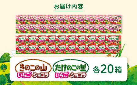 きのこの山 たけのこの里 いちご＆ショコラ 各20箱[AOAA068]ショコラ