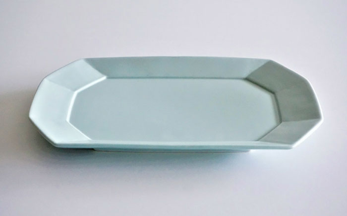 【波佐見焼】角 プレート L・S ミントブルー・アイボリー 4枚セット【永峰製磁】【eiho】 [RA39]