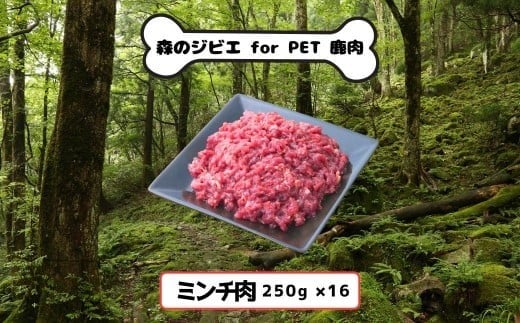 C 森のジビエ for PET 鹿肉　ミンチ肉　4kg A-JK-A22A