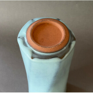 有田焼 月白面取り花瓶 花器 花入れ フラワーベース 青磁 作家 梶原茂正 茂正工房 A70-143_イメージ5