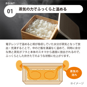 Kirisai 桐のレンジでごはん鉢（中）｜ごはん鉢