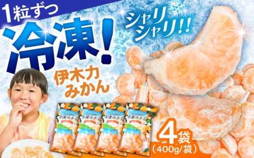 冷凍 伊木力みかん 1.6kg(400g×4袋) / みかん ミカン 蜜柑 冷凍みかん 冷凍 果物 くだもの フルーツ / 諫早市 / 山野果樹園 [AHCF006]